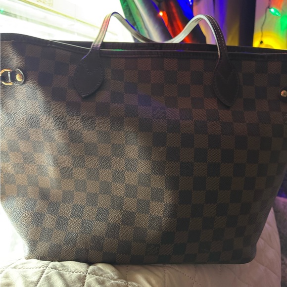 Louis Vuitton Neverfull MM Damier ebene Brown tote bag & bag shaper organizer - Picture 10 of 16